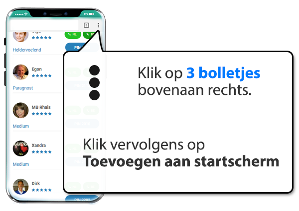 android: Helderzienderotterdam.nl instellen als app op Mobiel